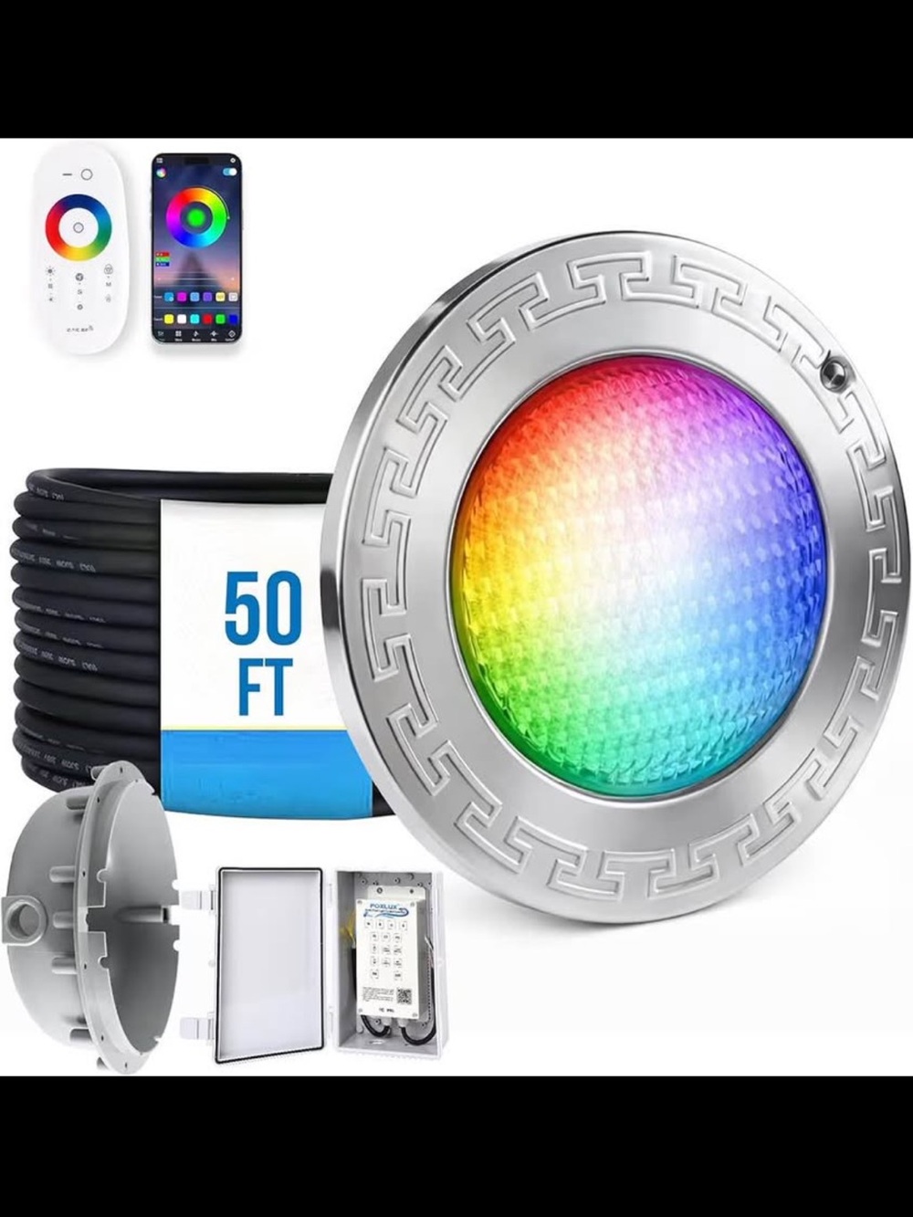 Pool Lights for Inground Pools, 10-Inch RGB LED Color